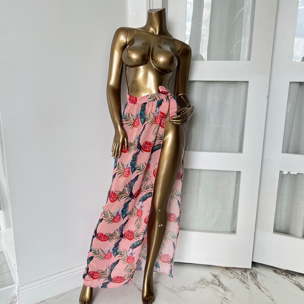 Brand New PrettyLittleThing Pink Floral Swim Coverup